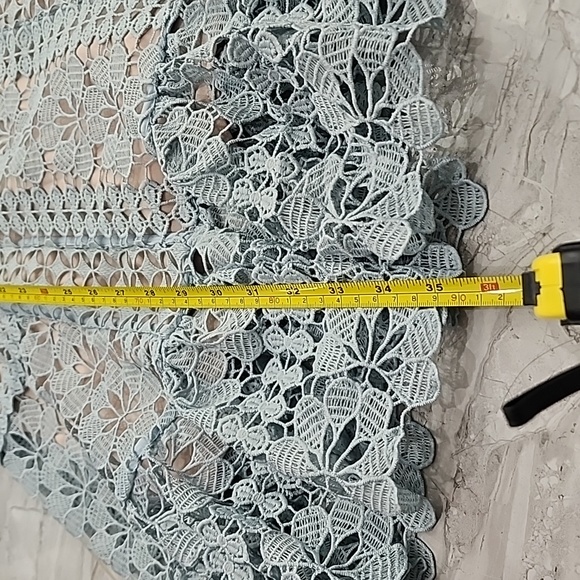 Women's Guipere blue midi dress - Picture 8 of 8